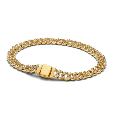 Moissanite Cuban Bracelet | Gold