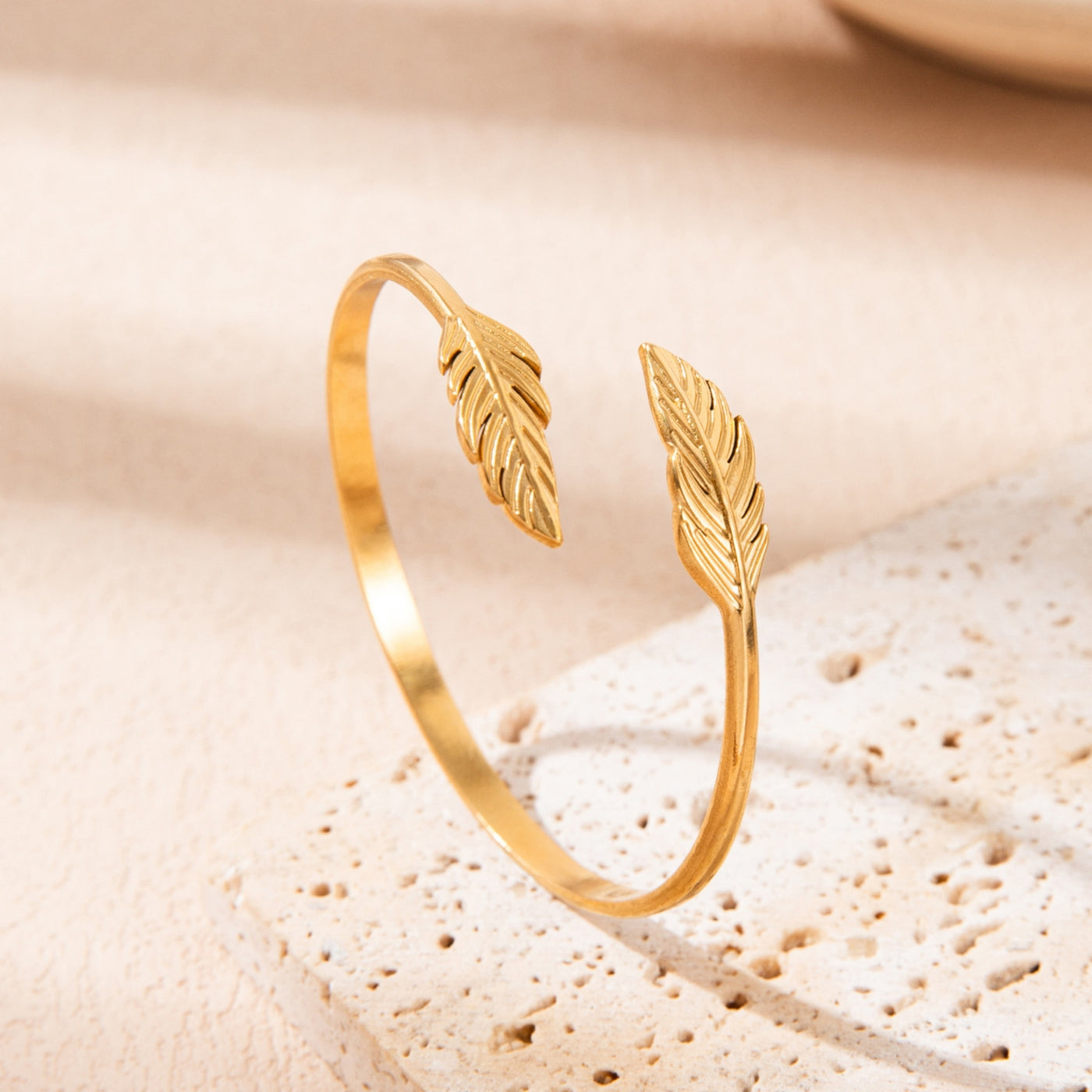 Autumn Whispers Bronze Leaf Bracelet