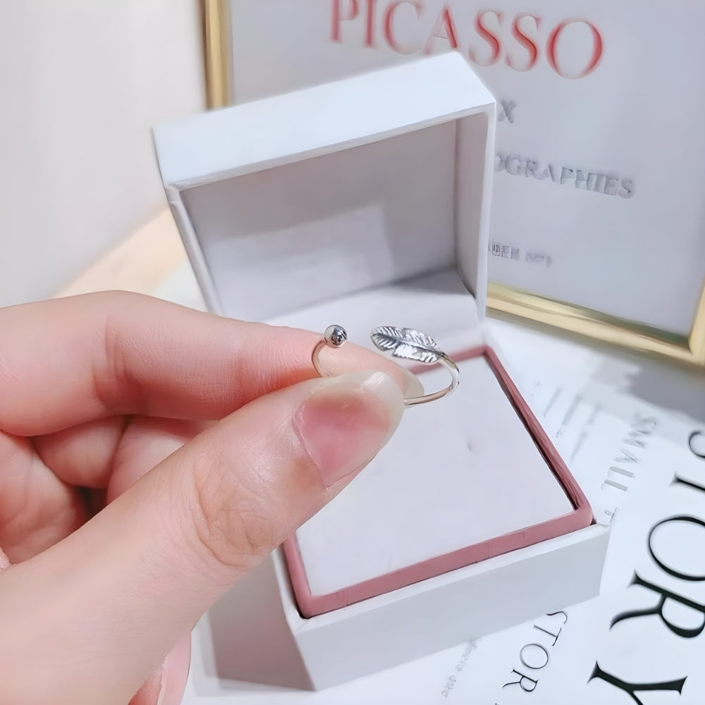 Dainty Oak Leaf Stacking Ring