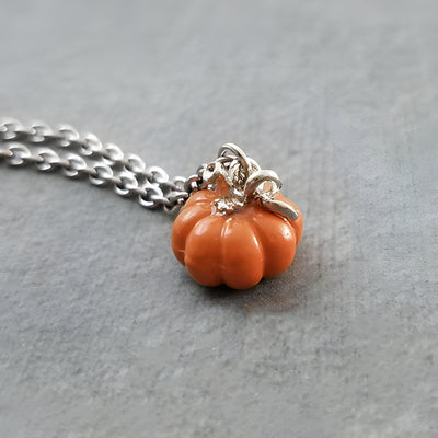 Pumpkin Necklace Orange Pumpkin Necklace
