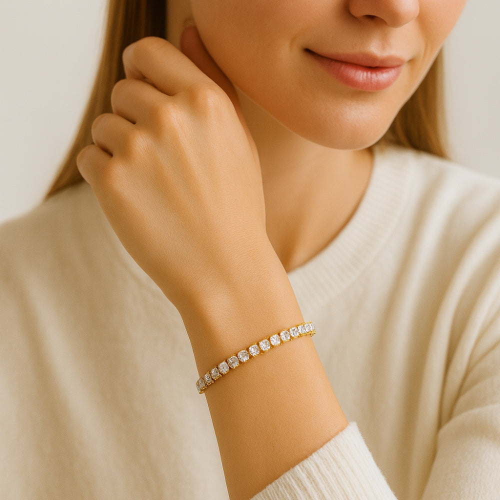 Moissanite Tennis Bracelet | White Gold