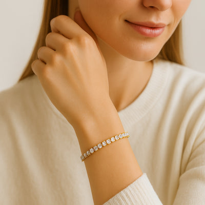Moissanite Tennis Bracelet | White Gold