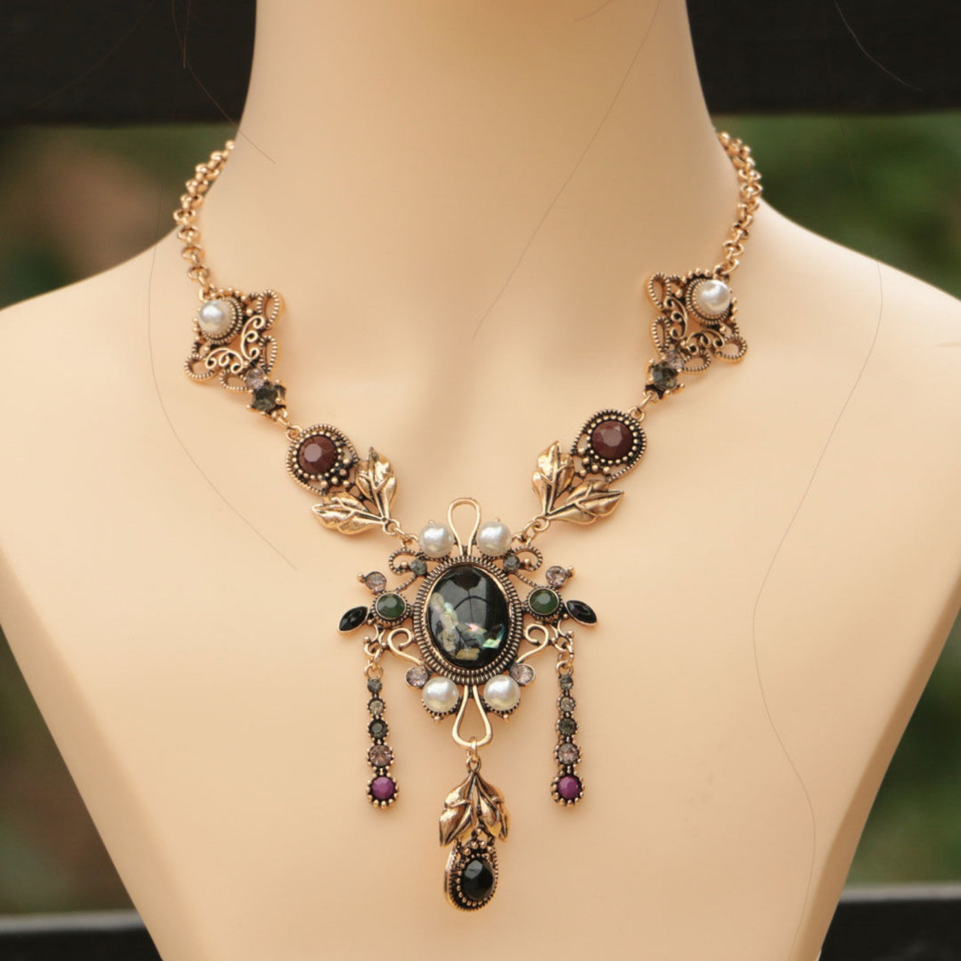 Ornate Gold Statement Necklace