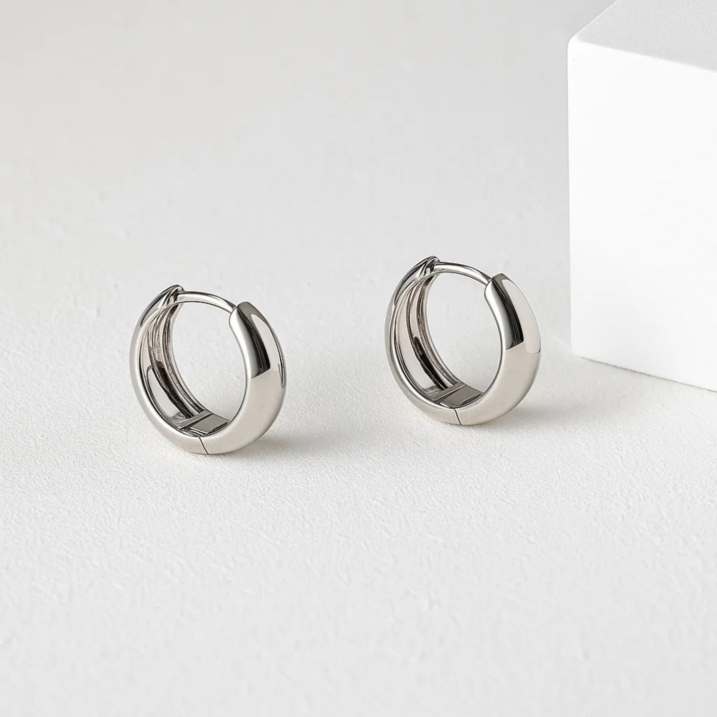 Valentina Silver Hoop Earrings