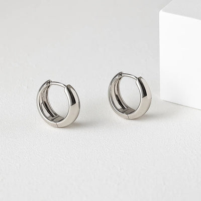 Valentina Silver Hoop Earrings