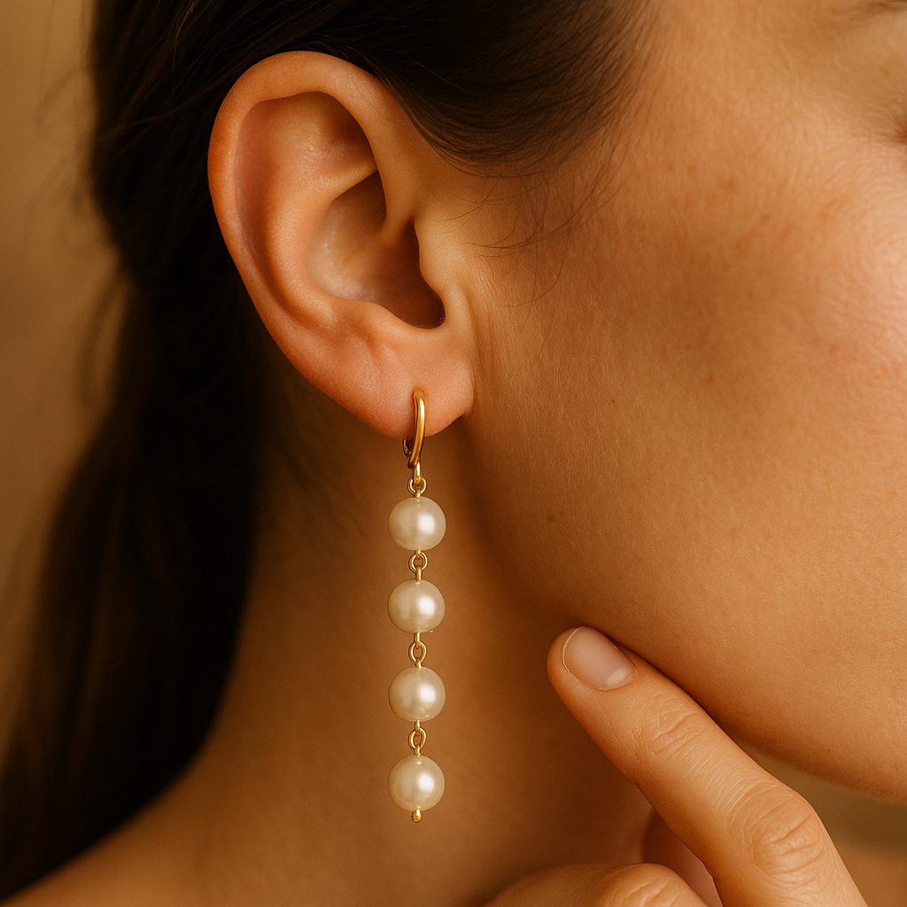 Shell | Pendant Earrings with Pearl