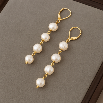Shell | Pendant Earrings with Pearl