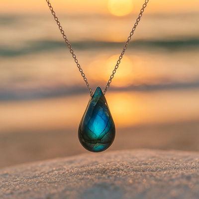 Lagoon | Necklace in labradorite