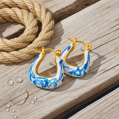 Hama | Golden Wave Foam Earrings