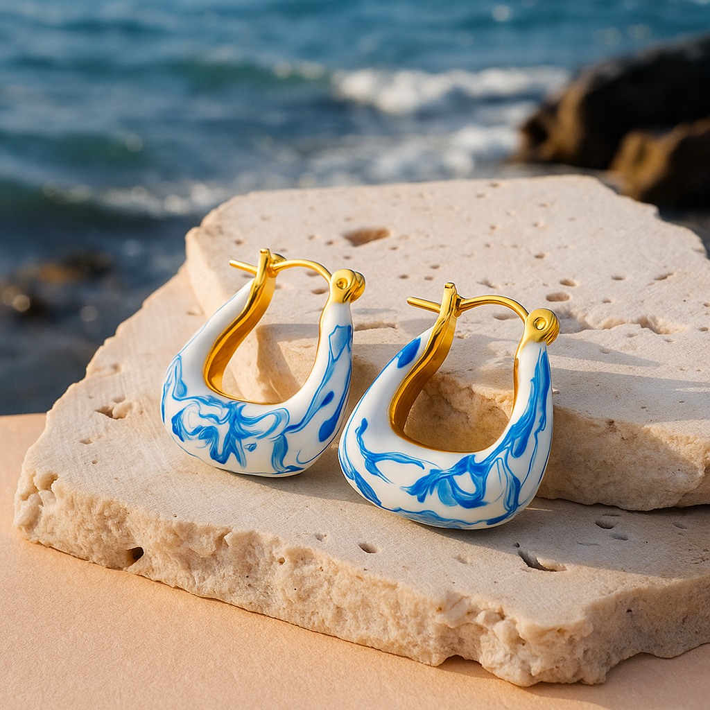 Hama | Golden Wave Foam Earrings