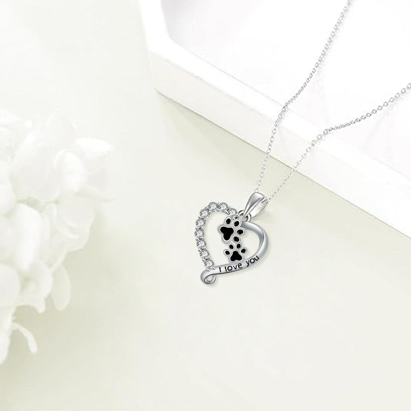 Heart Friend Paw Necklace