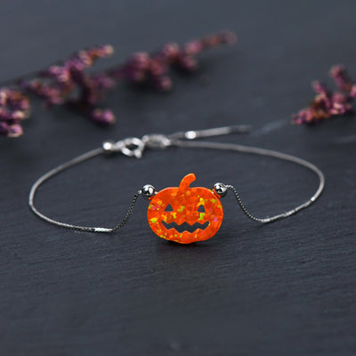 Halloween Pumpkin Opal Bracelet