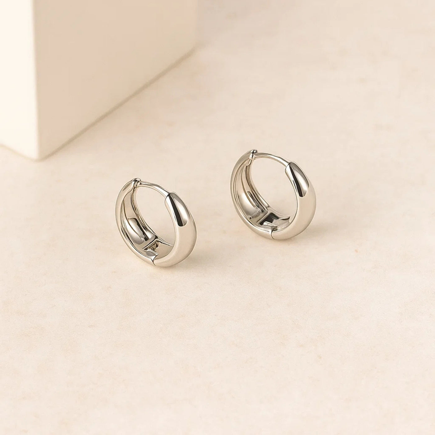 Valentina Silver Hoop Earrings
