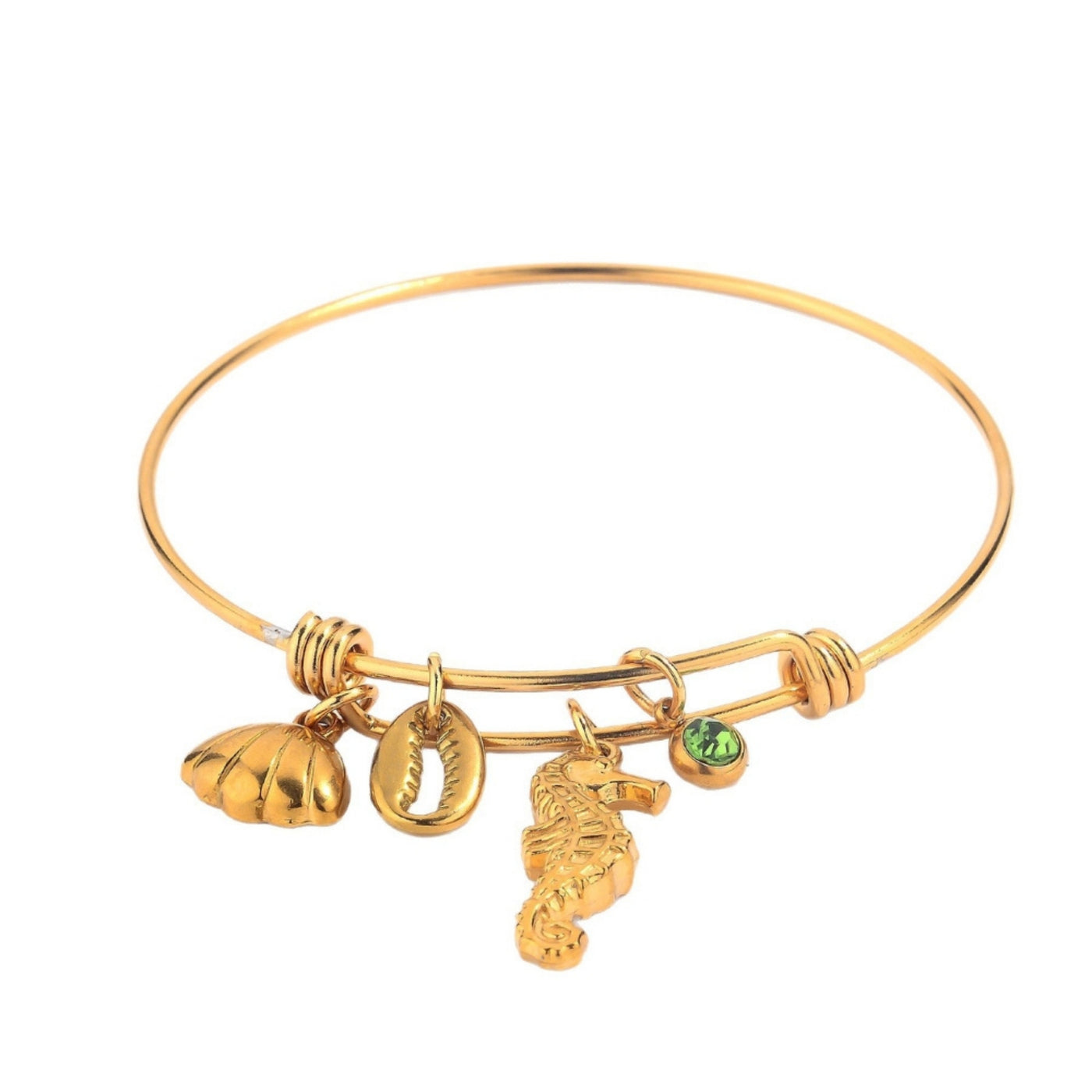 Gold Autumn Theme Charm Bangle