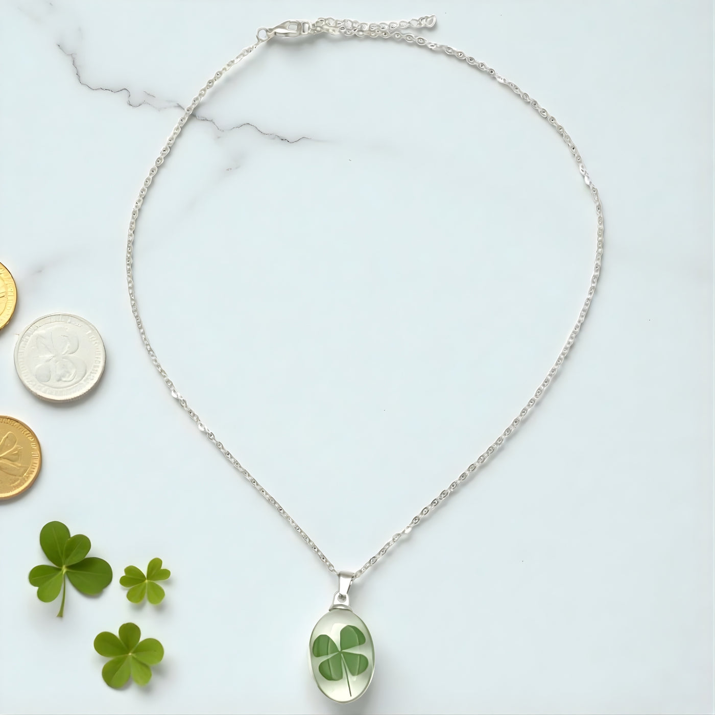 Handmade Fern Leaf Resin Necklace