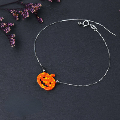Halloween Pumpkin Opal Bracelet
