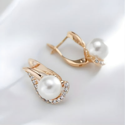 Lorelei | Buttoned earrings with pearl