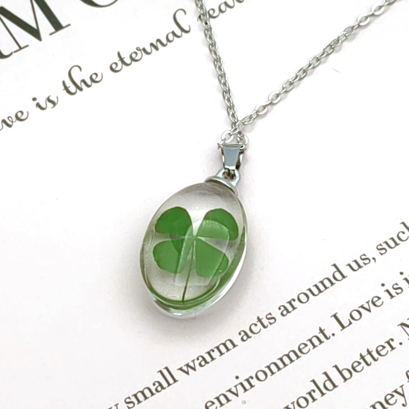 Handmade Fern Leaf Resin Necklace