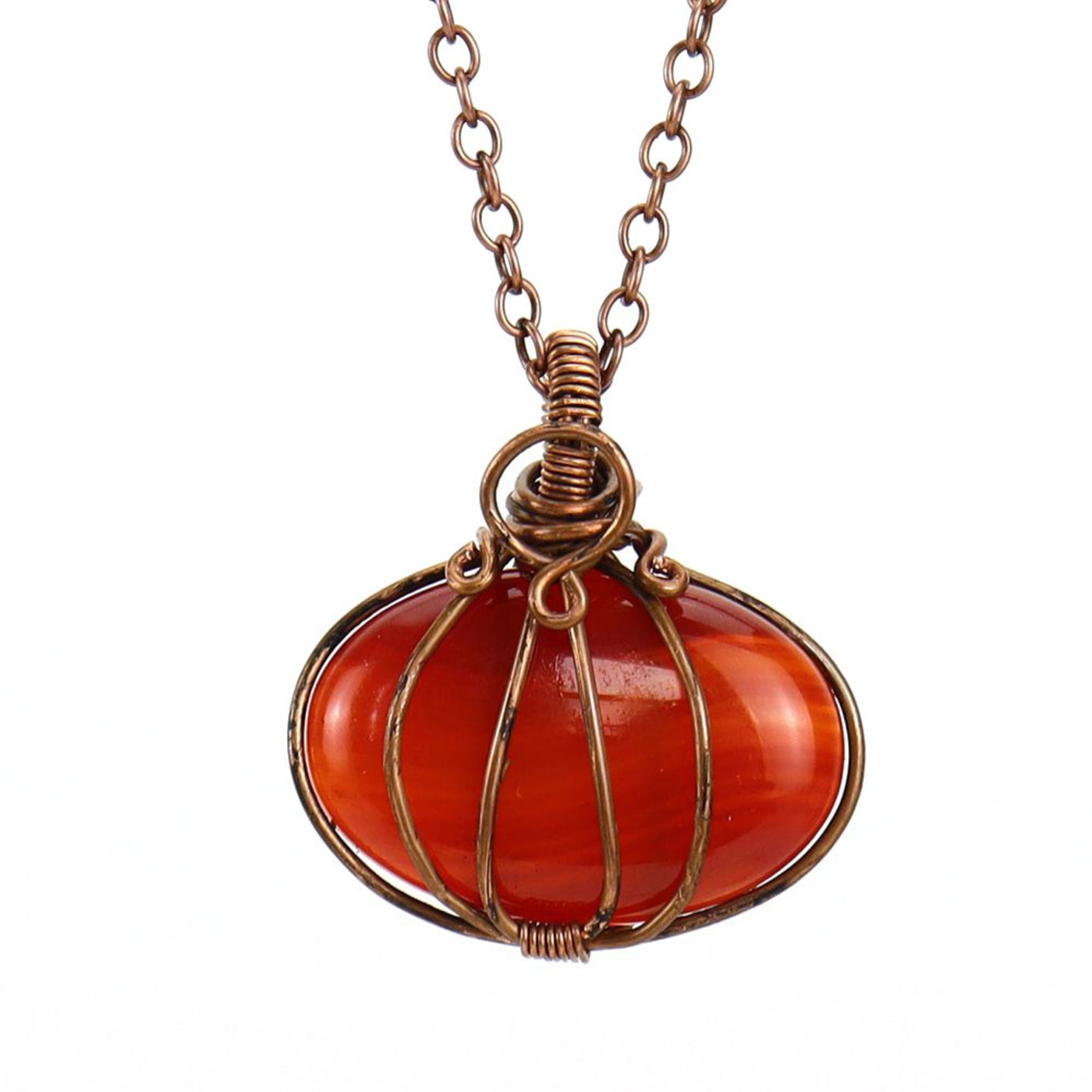 Abalone Shell Pumpkin Necklace