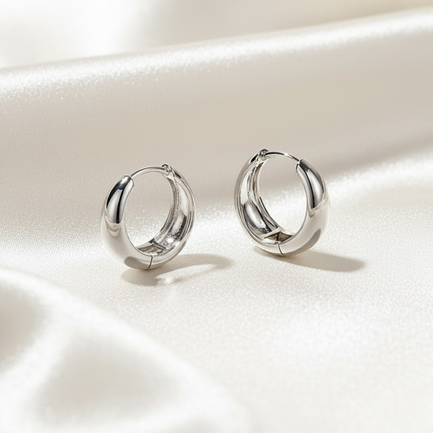 Valentina Silver Hoop Earrings