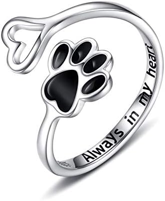 Handcrafted Adjustable Paw Print Heart