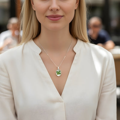Handmade Fern Leaf Resin Necklace