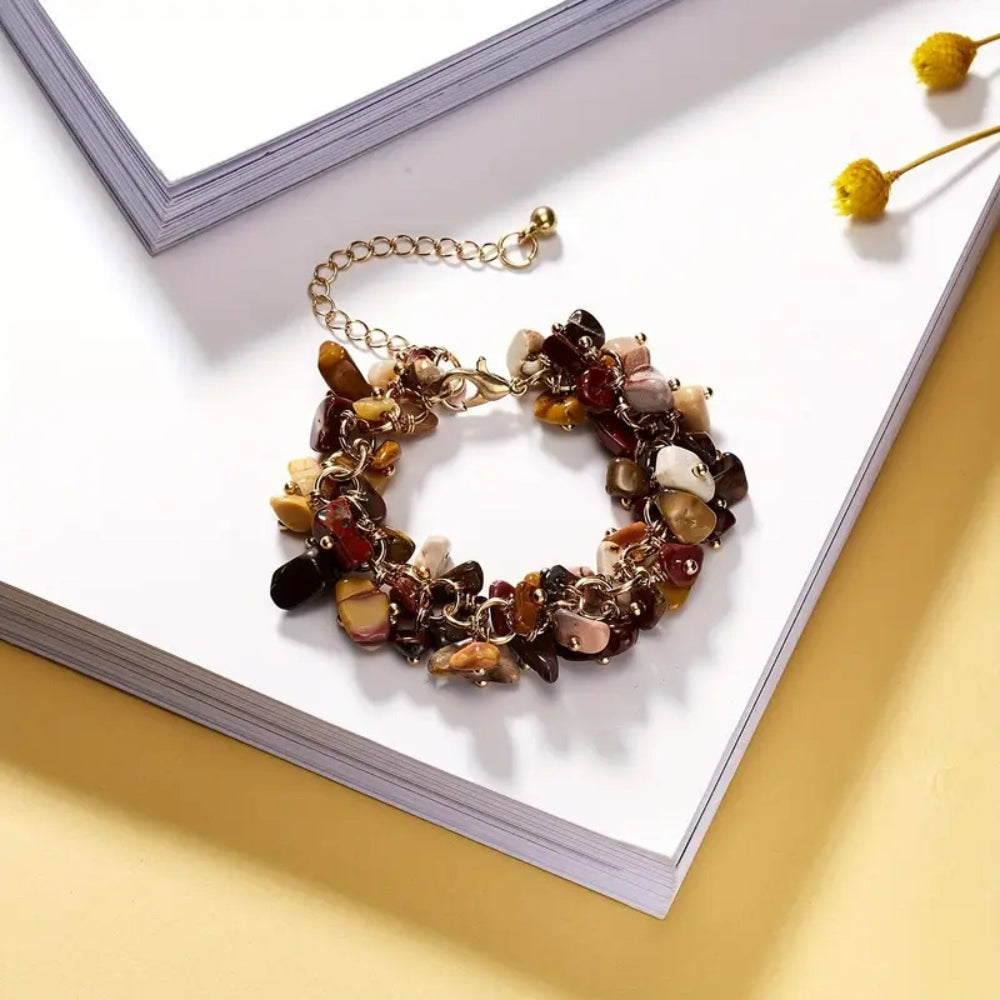 Autumn Acrylic Flower Charm Bracelet