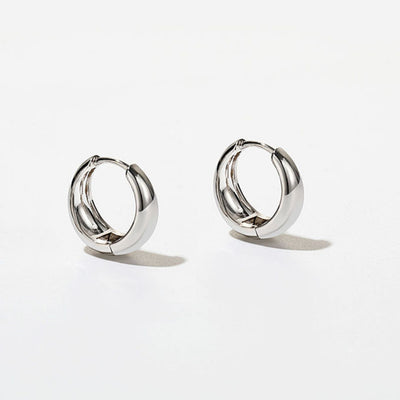Valentina Silver Hoop Earrings