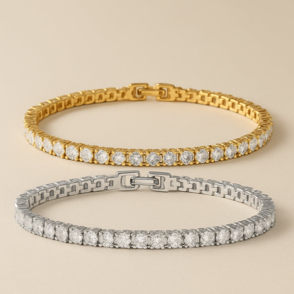 Moissanite Tennis Bracelet | White Gold