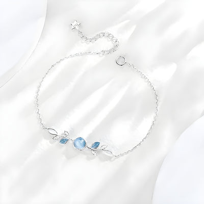 Sterling Blue Leaf Bracelet