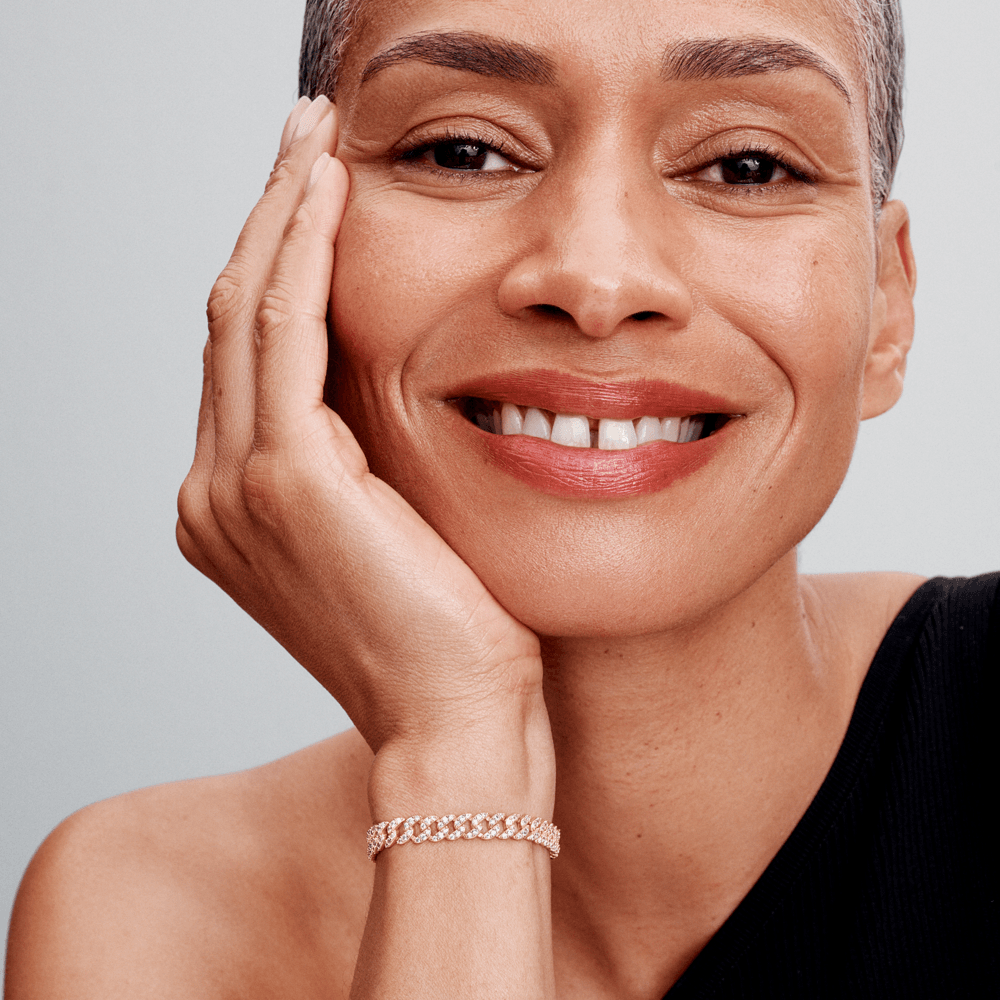 Moissanite Cuban Bracelet | White Gold