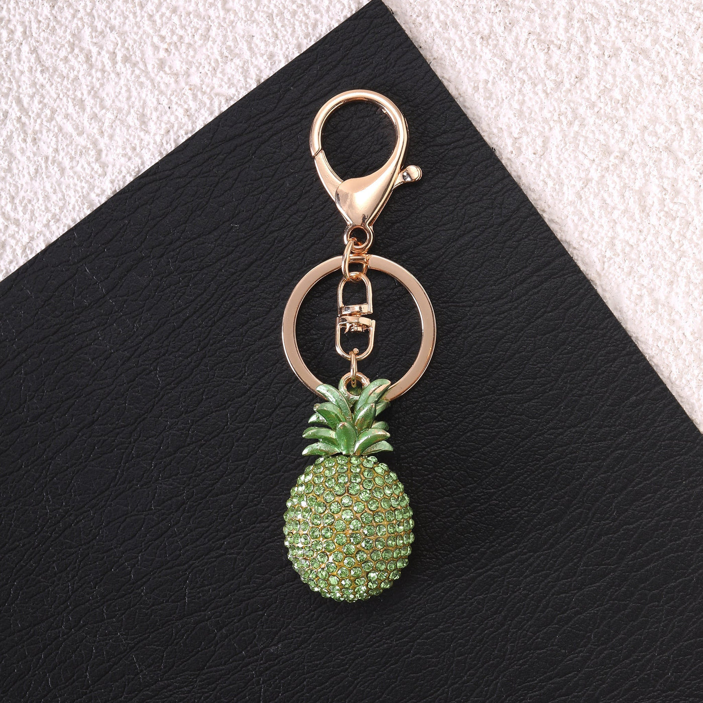 Green Pineapple Crystal Bag Charm