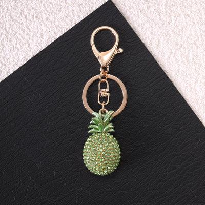 Green Pineapple Crystal Bag Charm