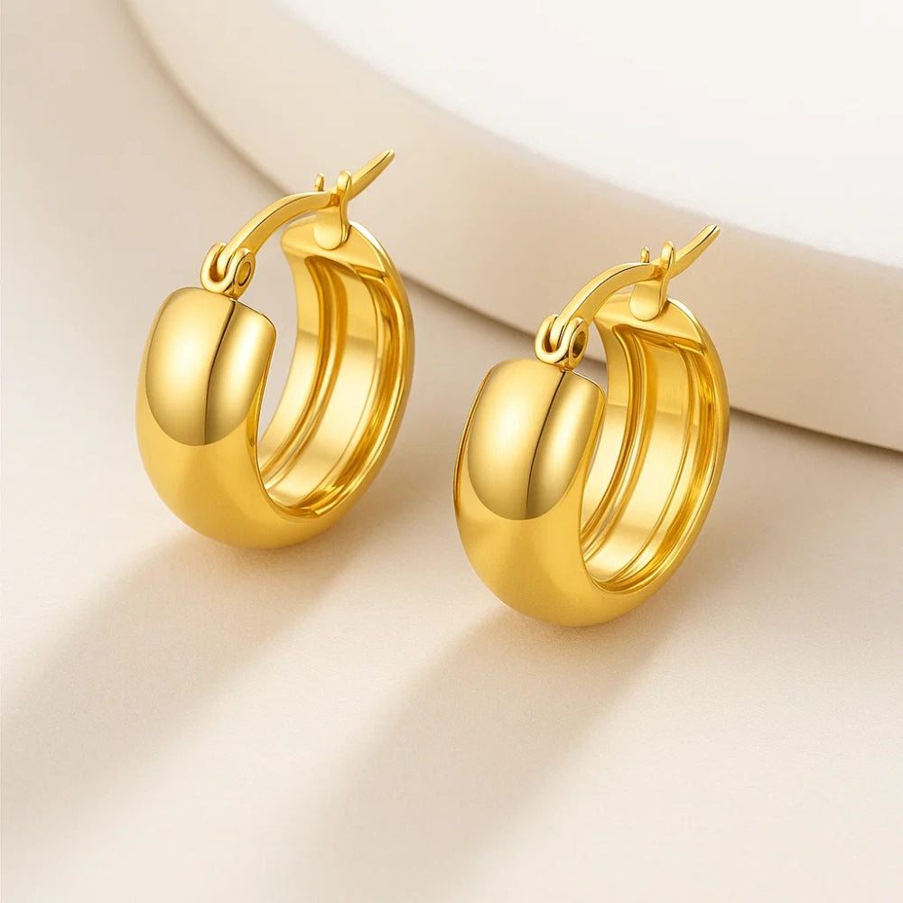 Vintage Gold and Silver Hoop Earrings