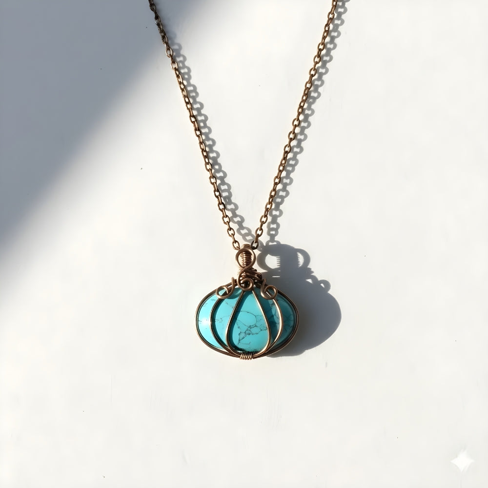 Antique Mermaid – Golden necklace with handmade pendant