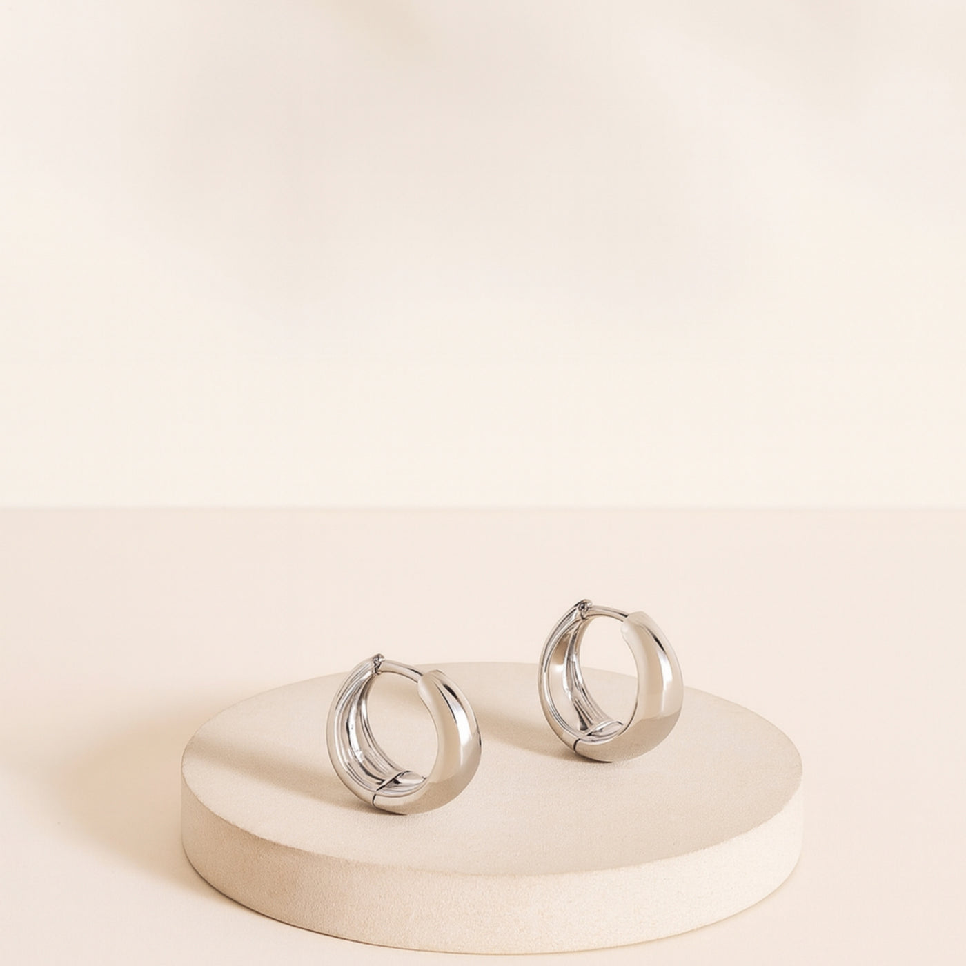 Valentina Silver Hoop Earrings