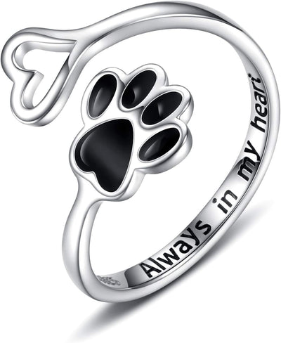 Handcrafted Adjustable Paw Print Heart