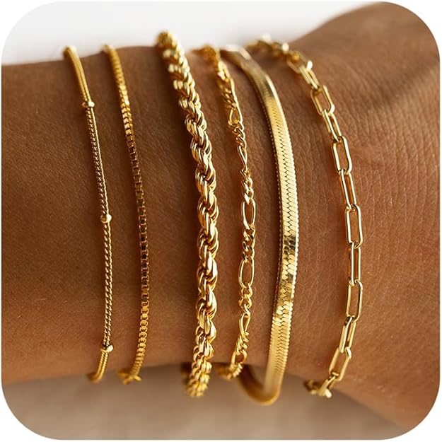 Isabella Vernetta Bracelet Set | Gold