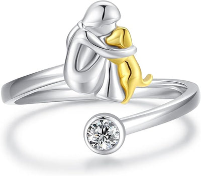 Adjustable Dog Ring - Handmade Ring for Women