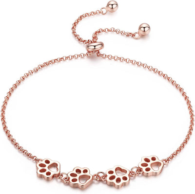 Dog Paw Print Bracelet – Adjustable Bracelet