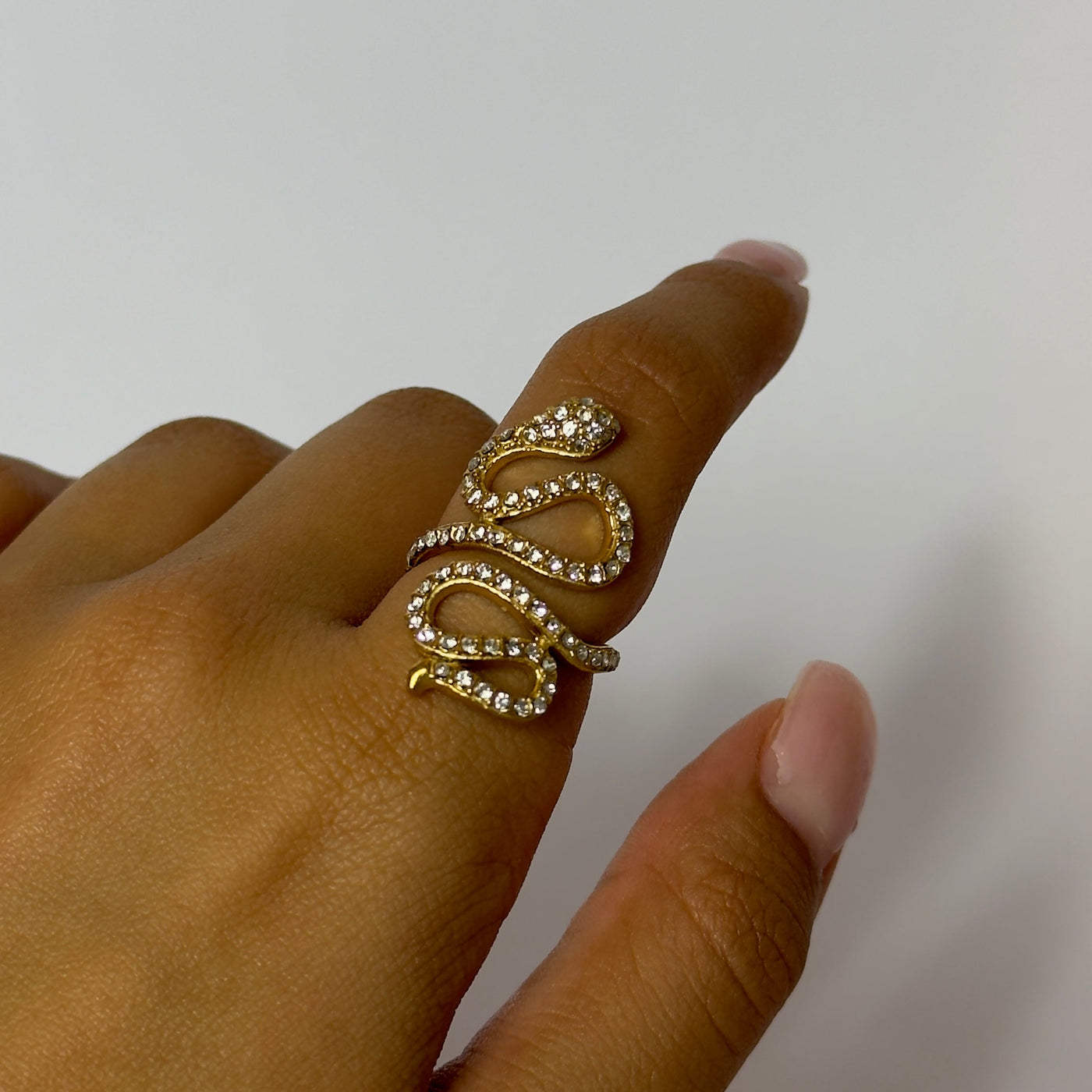 Diamanté Snake Ring