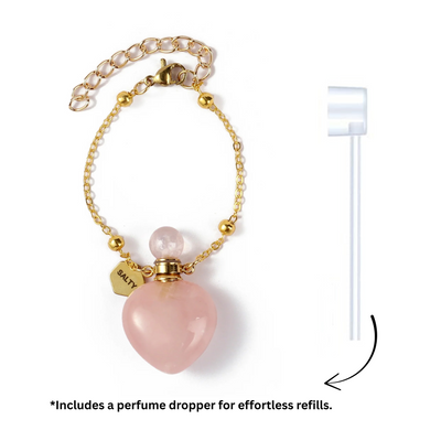 Rose Quartz Perfume Bottle Charm