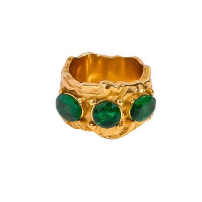 Dune Emerald Chunky Ring