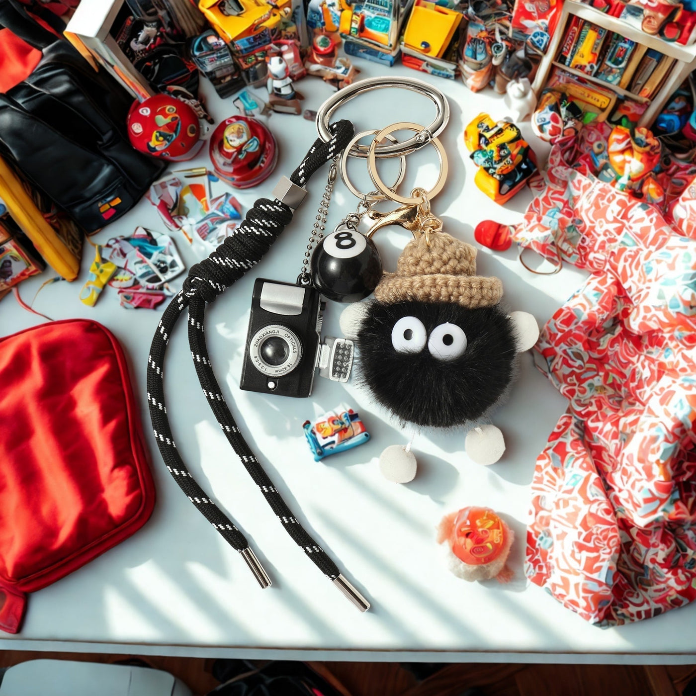 Mini Magic 8-Ball Crochet Beauty Bag Charm