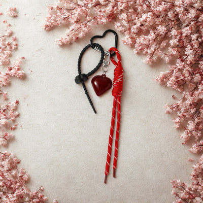 Glossy Red Heart Bag Charm