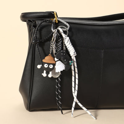 Cute Crochet Black Monster Bag Charm