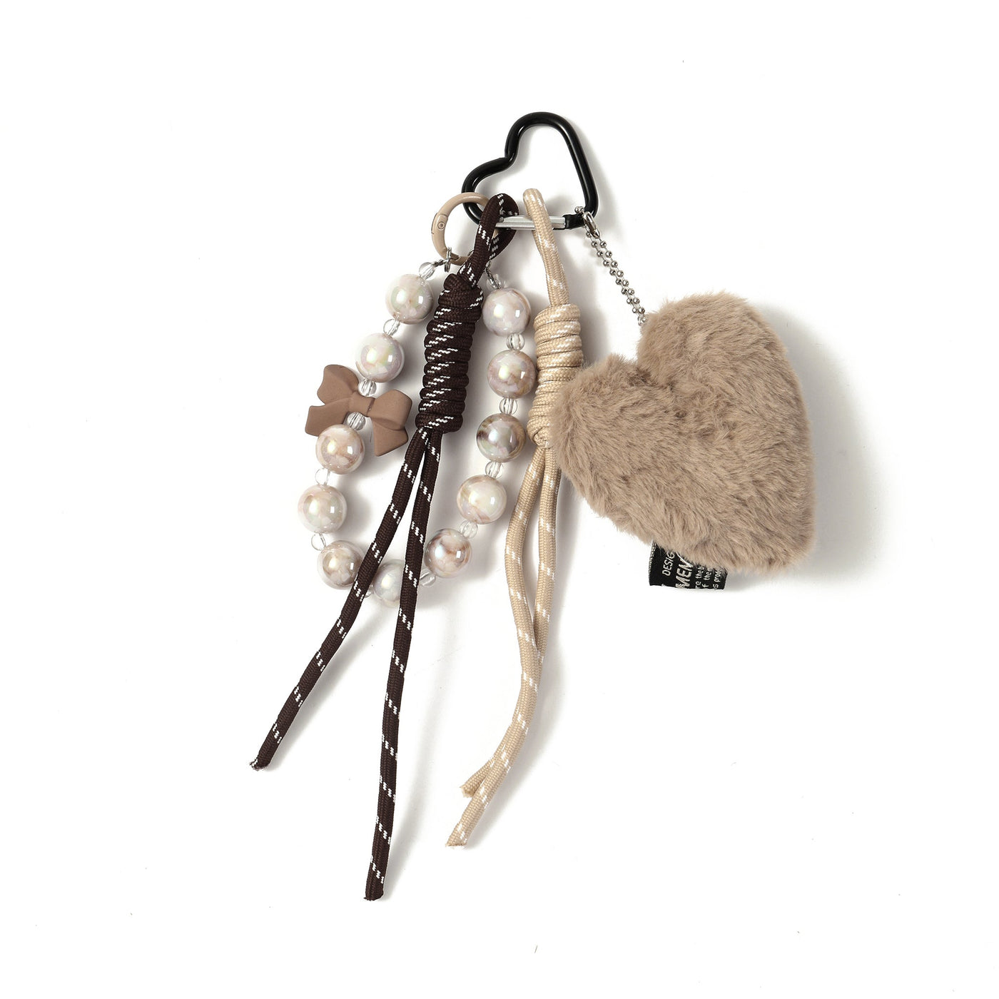 Heart, Beads & Lace Trio Bag Charm