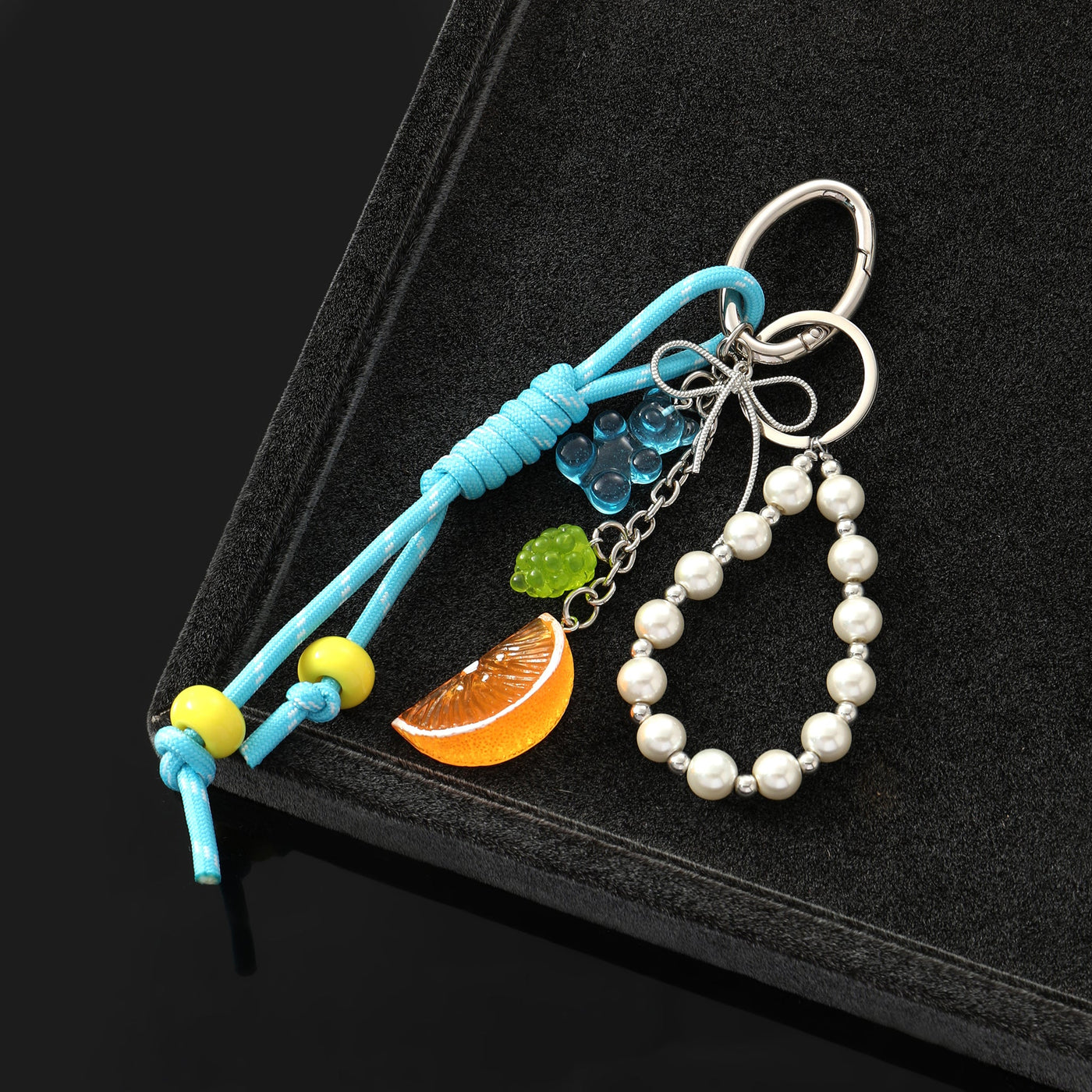 Tropical Fruit Slices & Beads Bag Charm