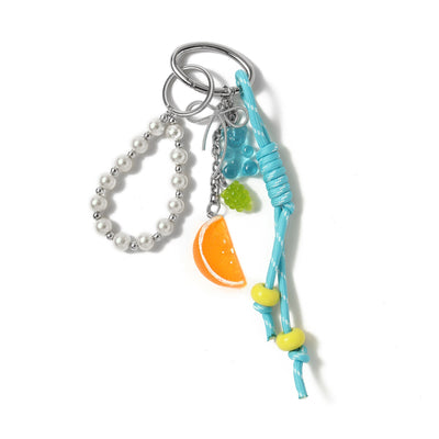 Tropical Fruit Slices & Beads Bag Charm