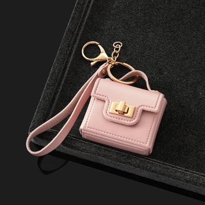 The Office Mini Leather Bag Charm - Pink